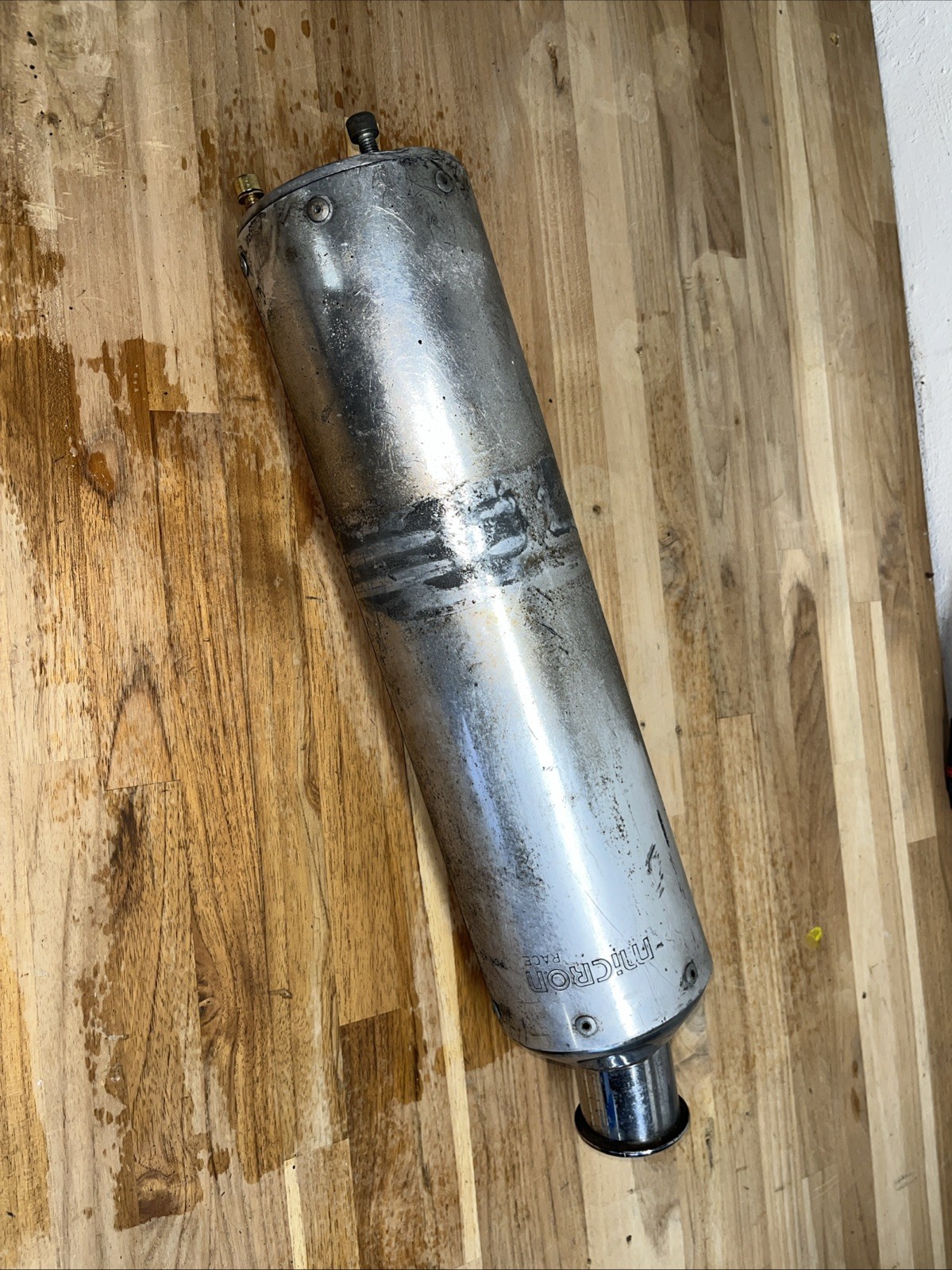 Micron Motorcycle Bolt On End Can / Race Silencer | PCH/42 | Used