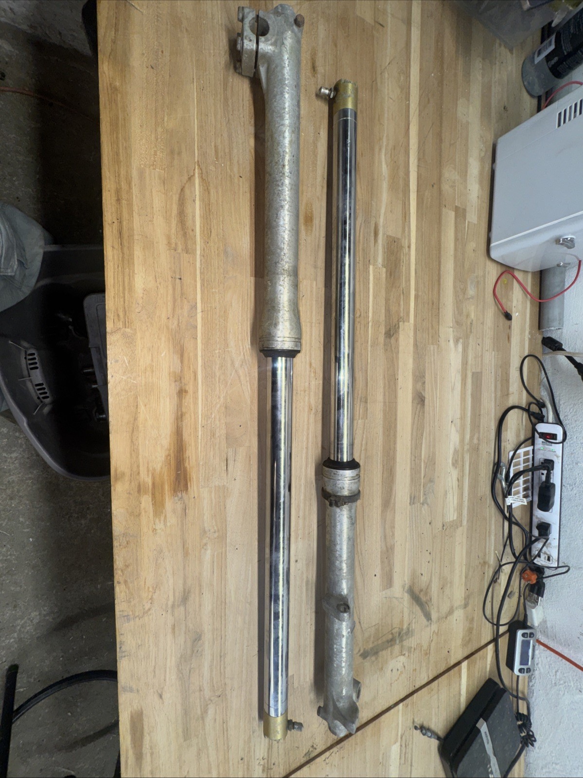 Vintage Motorcycle Front Fork Tubes Legs Suspension Project Cafe Racer