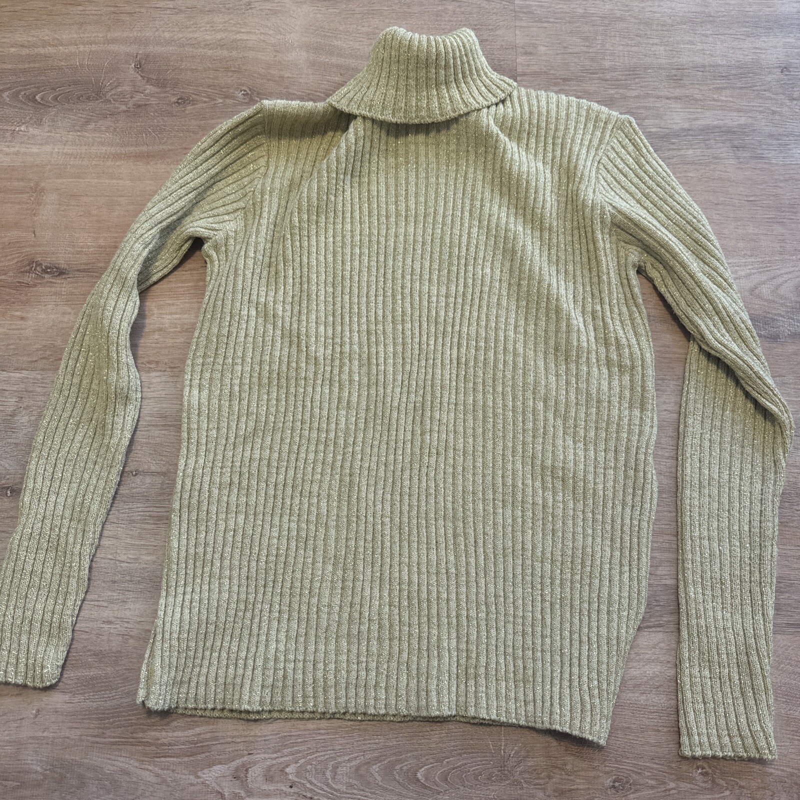 Stephanie Andrews Vintage Turtleneck Gold Flake Size Medium