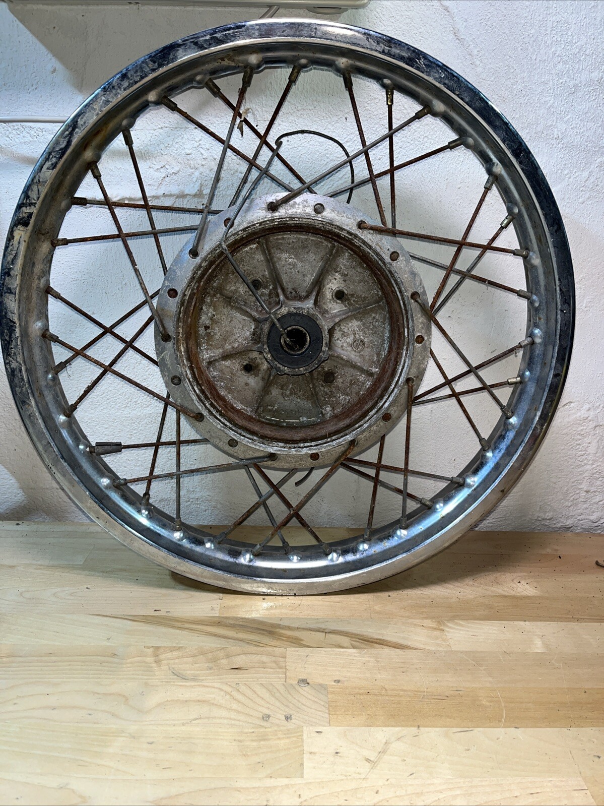 1975 Yamaha RD350? chrome rear wheel rim #2