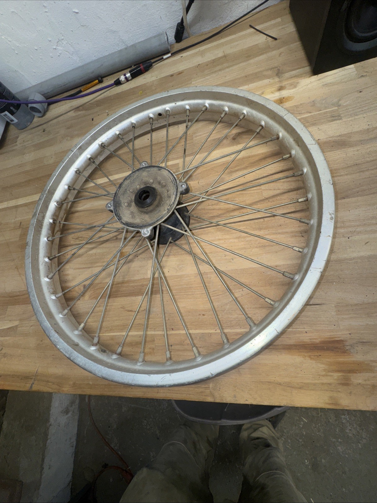 Vintage ATV Spoked Wheel Rim DID Japan 12x9.0 Aluminum Hub Unknown Model