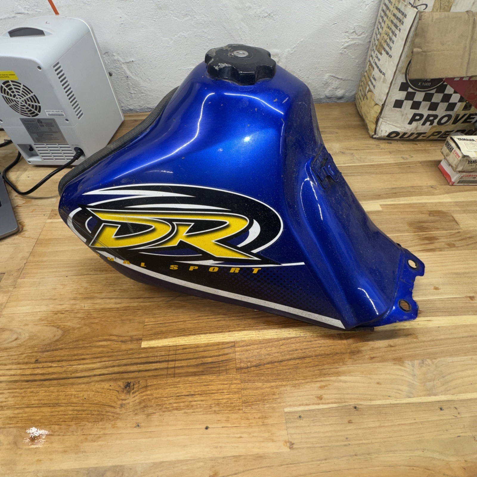 Suzuki DR350 OEM Steel Fuel Tank Blue 44100-32E80-YC2