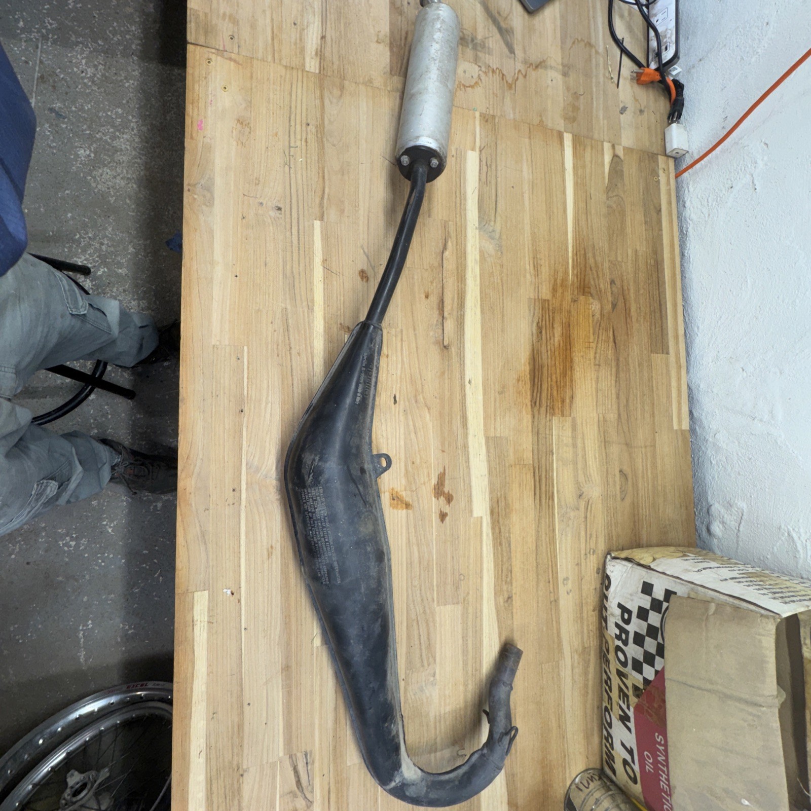 1999 99 Aprilia RS50 Exhaust Muffler Header Pipe Free Shipping