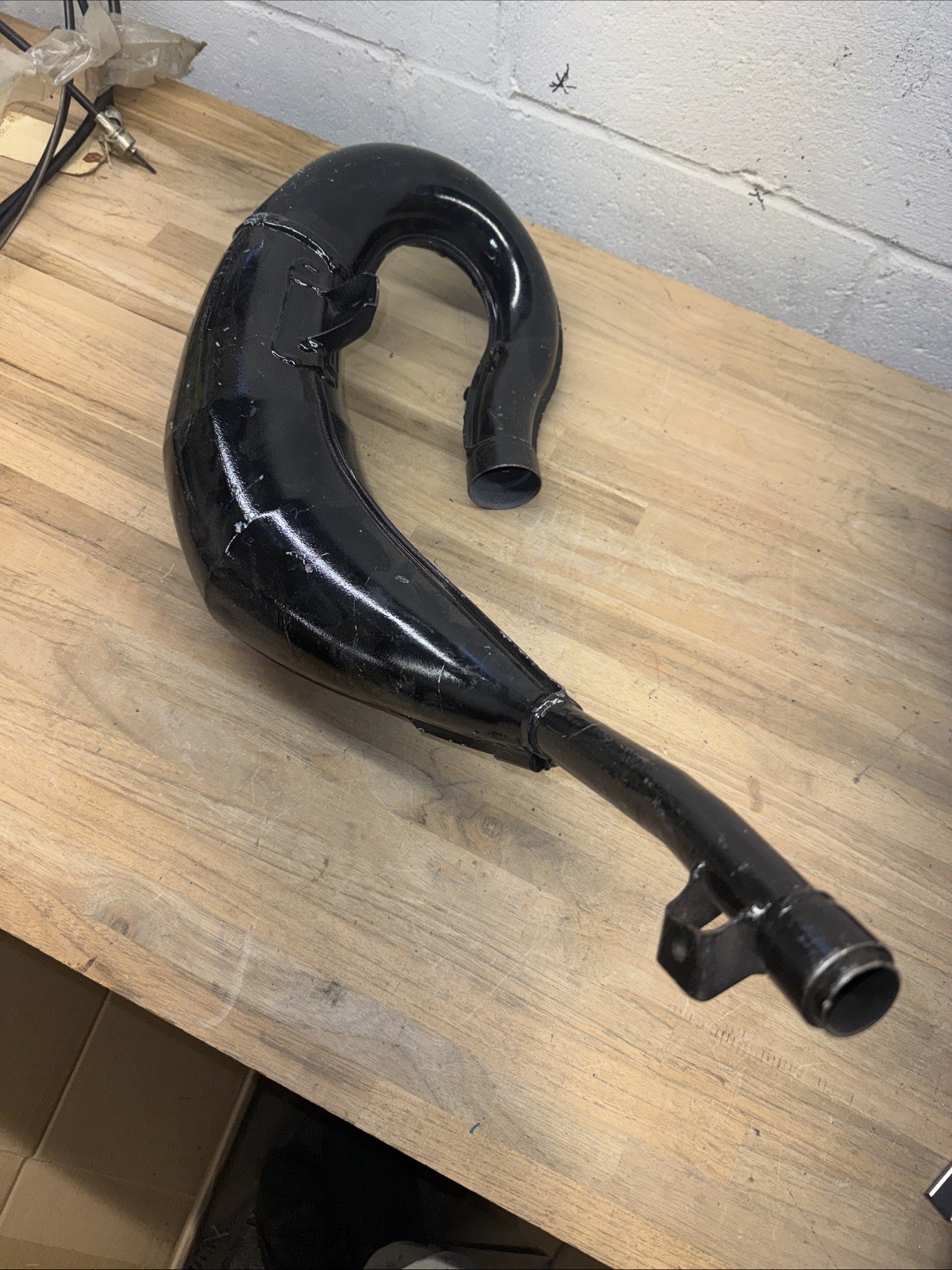 Vintage 2-Stroke Dirt Bike Expansion Chamber Exhaust Pipe Unknown Fitment