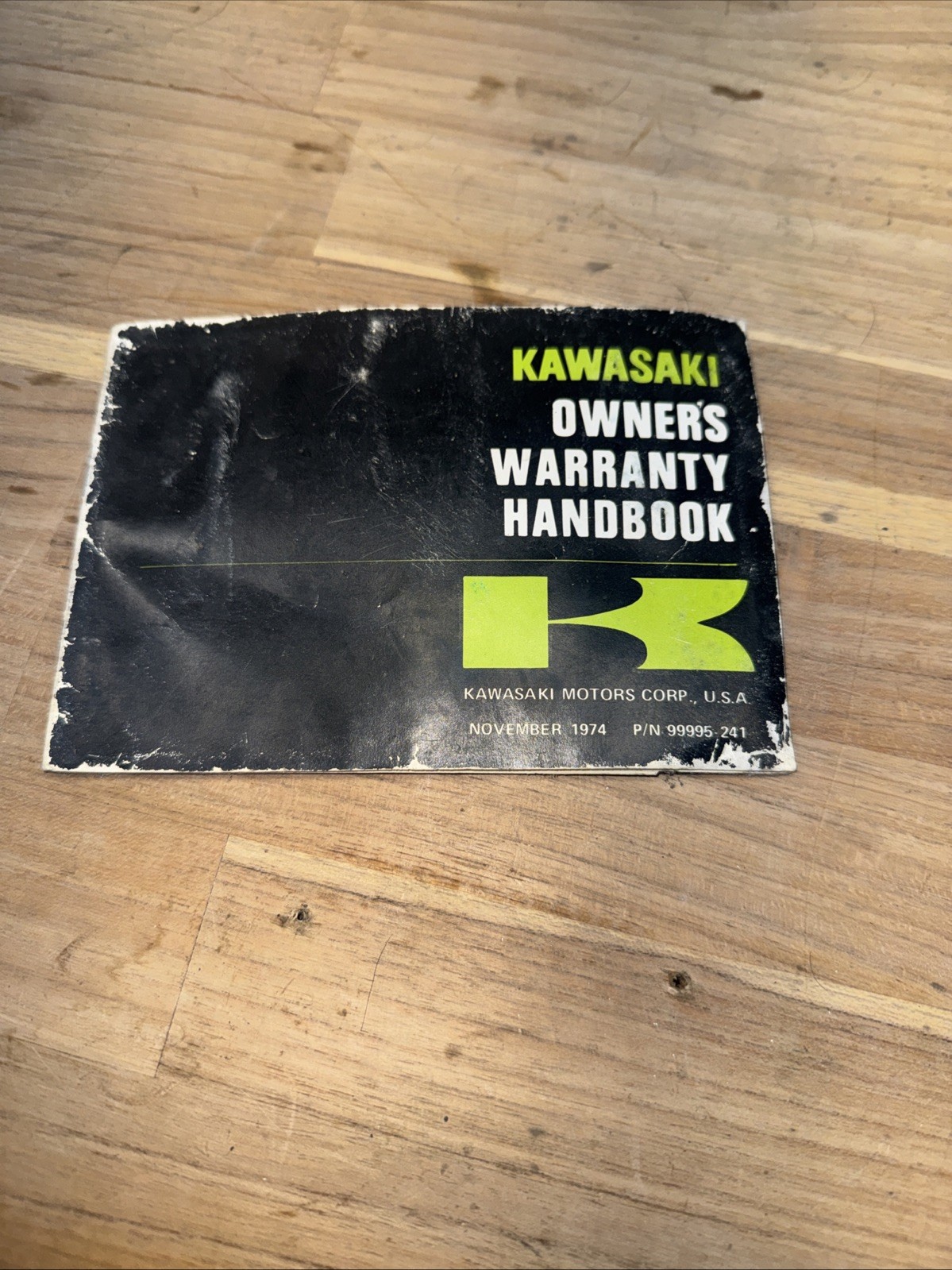 Kawasaki KZ400. Owners warranty handbook. 