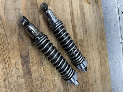 Vintage Japanese Motorcycle Rear Shock Pair 13" Chrome OEM UJM Café